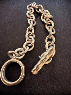 Tiffany & Co. 925 Tiffany 1837 Toggle Bracelet. Sterling Silver.